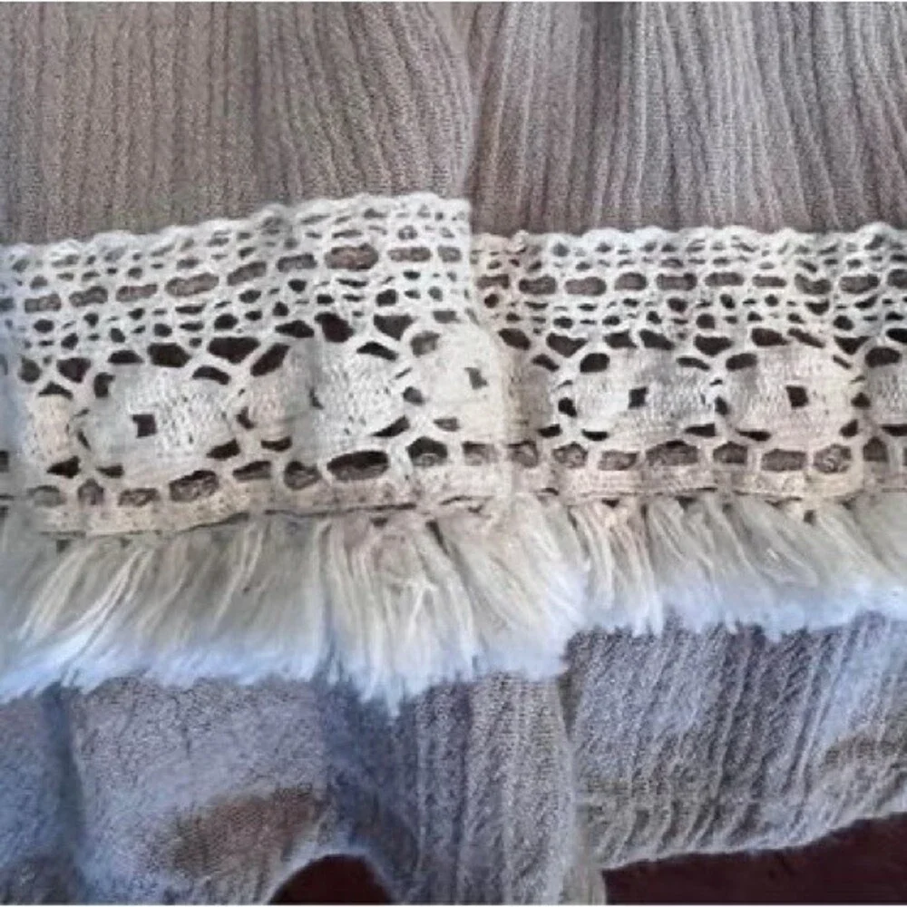 Umgee mocha and lace boho dress size medium